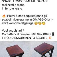 Sgabello stile industriale