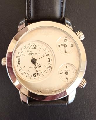 orologio TRIAS triplo fuso orario raro Vip