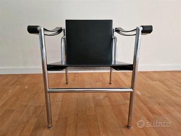 MDF Italia Poltroncina LC2 in cuoio nero