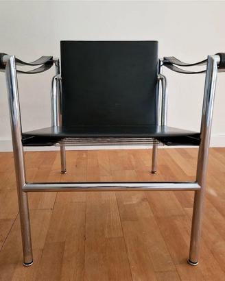 MDF Italia Poltroncina LC2 in cuoio nero