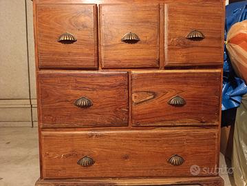 cassettiera in legno da arredo