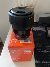 SONY obiettivo fotografico 35mm con imballo
