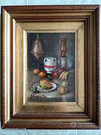 VENANZONI "NATURA MORTA" SU RAME 