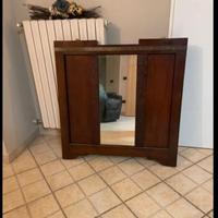 specchio in legno