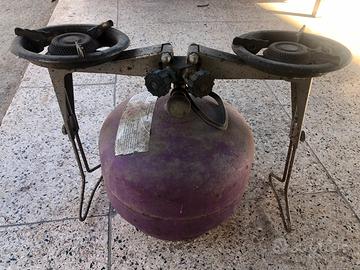 Fornello camping doppio piano cottura