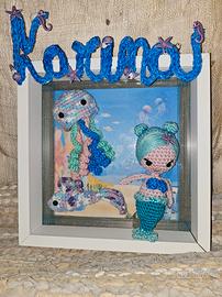 Cornice 3D Sirenetta Amigurumi 