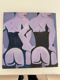 Dipinto a mano su tela nudo di donne