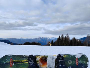 Tavola Snowboard Shokk con attacchi morbidi