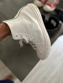 Scarpe converse in pelle bianche pari al nuovo in