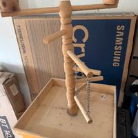 Trespolo per pappagalli e uccelli