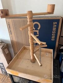 Trespolo per pappagalli e uccelli