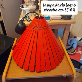 Lampadario legno