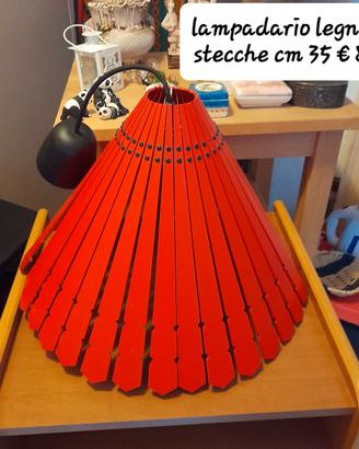 Lampadario legno