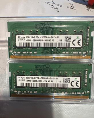 RAM 16GB 2X8 DDR4 3200MHz SO-DIMM