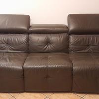 divano in pelle e alcantara 