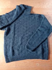 maglione uomo lana L fatto a mano