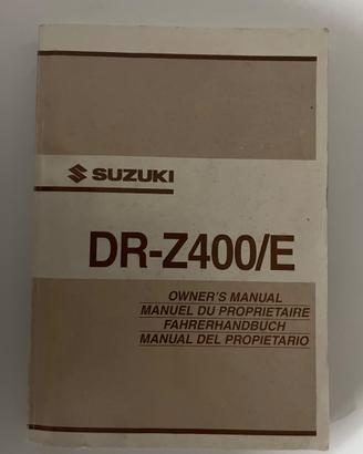 Manuale Suzuki Dr-z400/e