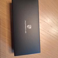 Portachiavi Porsche con stemma in vera pelle