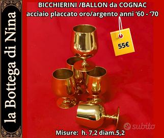 Set 6 Miniature Gold Plated Cognac Balloon