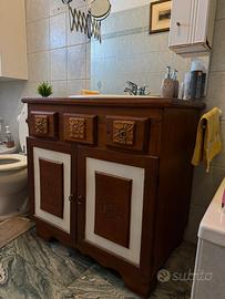 Mobiletto bagno con lavandino