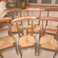 lotto di 6 sedie stile impero, primi 800.