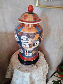 vaso cinese con coperchio 