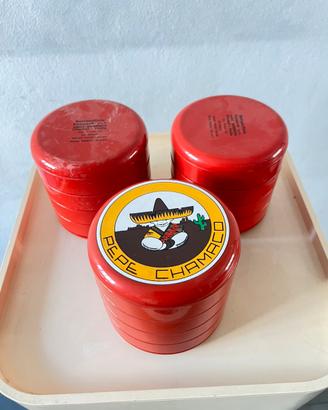 Set 3 Portaoggetti Rexite Rino Pirovano Vintage 70