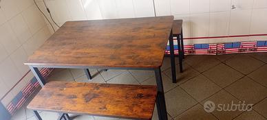 tavolo con 2 panche 