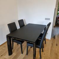 Calligaris tavolo in cristallo allungabile