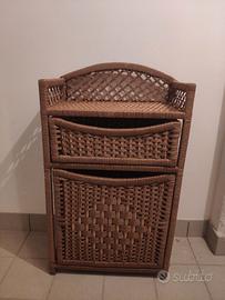 
Cassettiera con Scomparto a Basculante in Vimini