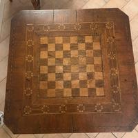 Tavolo scacchiera legno