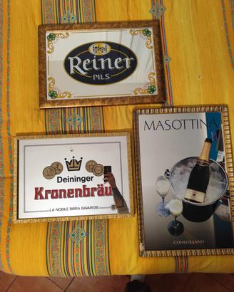 Tris Specchi Vintage Birra e Prosecco - Cornici Co