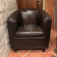 Poltrona Similpelle Marrone