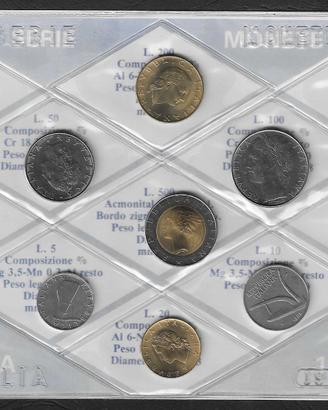 Italia - set fior di conio 7 monete 1986 UNI 781