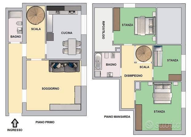 Bolzano zona Piani quadrilocale su due livelli