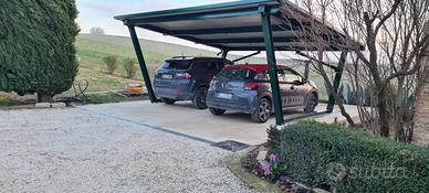 Carport tettoia per auto antigrandine