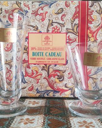 12 Bicchieri in cristallo vintage Nuovi