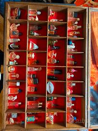 Vetrina  collezione con 68 mignon vintage