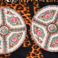 Coppia Piatti Porcellana Cinese "Rose Medallion"
