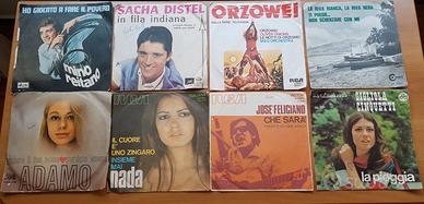 Dischi 45 giri in vinile di vari artisti e generi