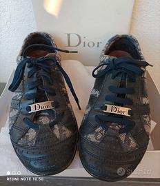 DIOR Sneakers Donna 37, Pelle, Tessuto, Fibbia
