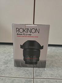 Rokinon 8mm F3.5 HD Fisheye Pentax K, nuovo