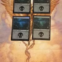 Magic the gathering 'Swamp' Core set 2020 promo X4