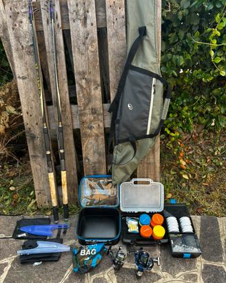 Lotto pesca canne mulinelli e tutti gli accessori