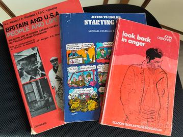 gruppo libri scolastici di inglese vintage