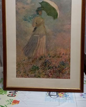 quadro soggetto donna con ombrelli
