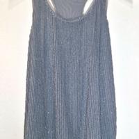 Maglia canotta con paillettes, grigio, Pinko, Tg.L