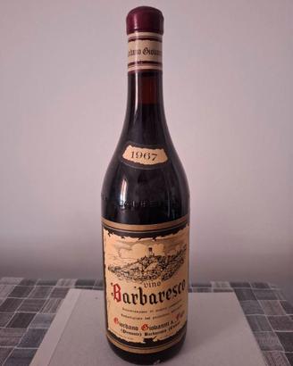 Bottiglia di vino Barbaresco anno 1967