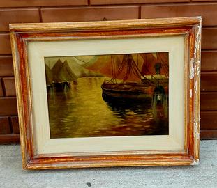 dipinto olio su tavola maestro Odette 