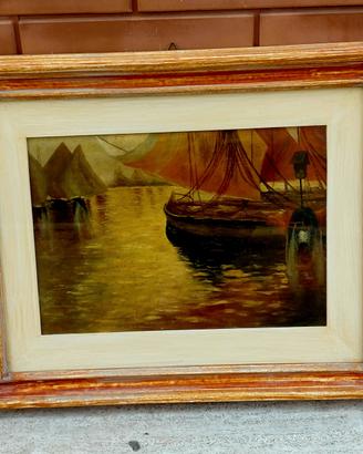 dipinto olio su tavola maestro Odette 